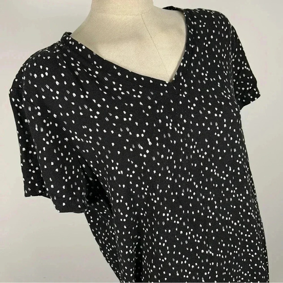 🩷 Cloth & Stone Black and White V-Neck Mini Dress - Picture 6 of 9